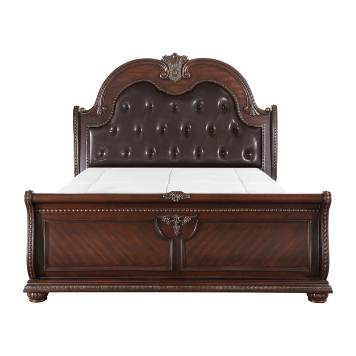 Cavalier Eastern King Sleigh Bed in Cherry - 1757K-1EK image