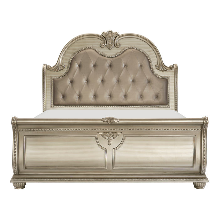 Cavalier Queen Bed in Gold/Silver/Champagne - 1757SV-1 image