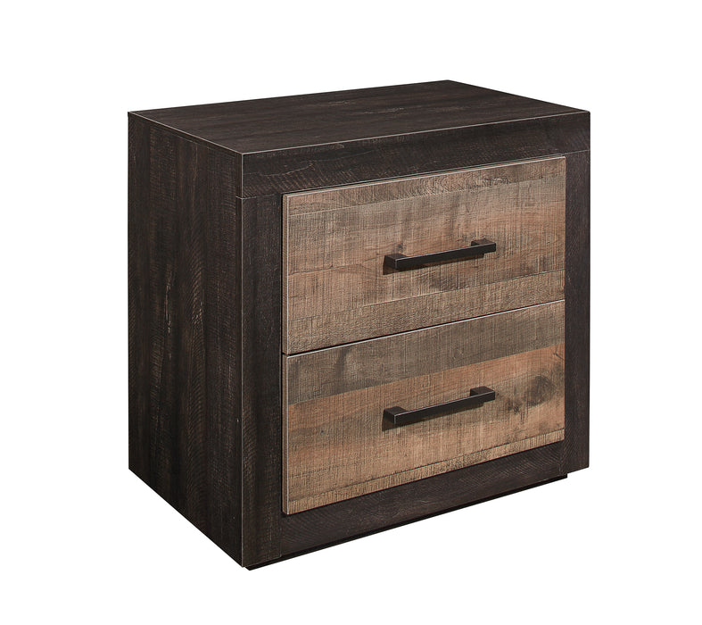 Miter Nightstand in Gray/Brown - 1762-4