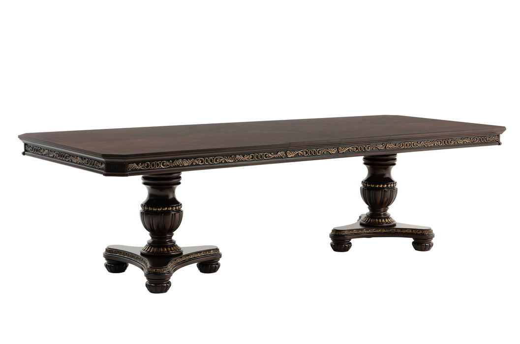 Russian Hill Double Pedestal Dining Table in Cherry - 1808-112*