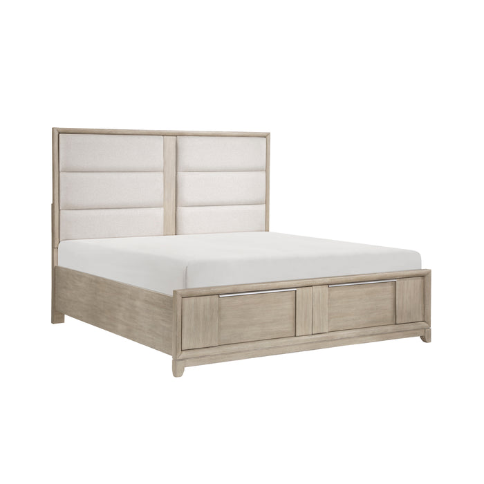 Mckewen Queen Platform Bed with Footboard Storage in Gray - 1820N-1