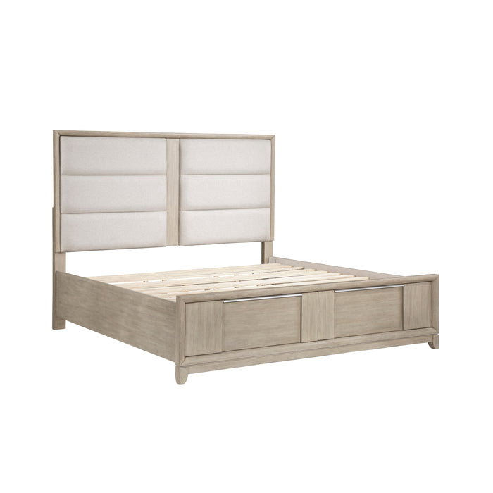 Mckewen Queen Platform Bed with Footboard Storage in Gray - 1820N-1