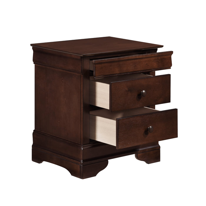 Abbeville Nightstand, Hidden Drawer in Cherry - 1856-4