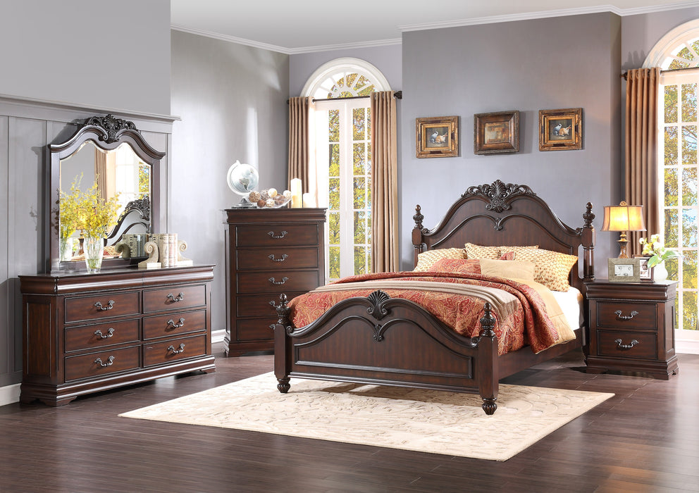 Mont Belvieu Queen Bed in Cherry - 1869-1