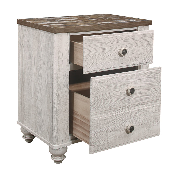 Nashville Nightstand in Brown/White - 1903-4