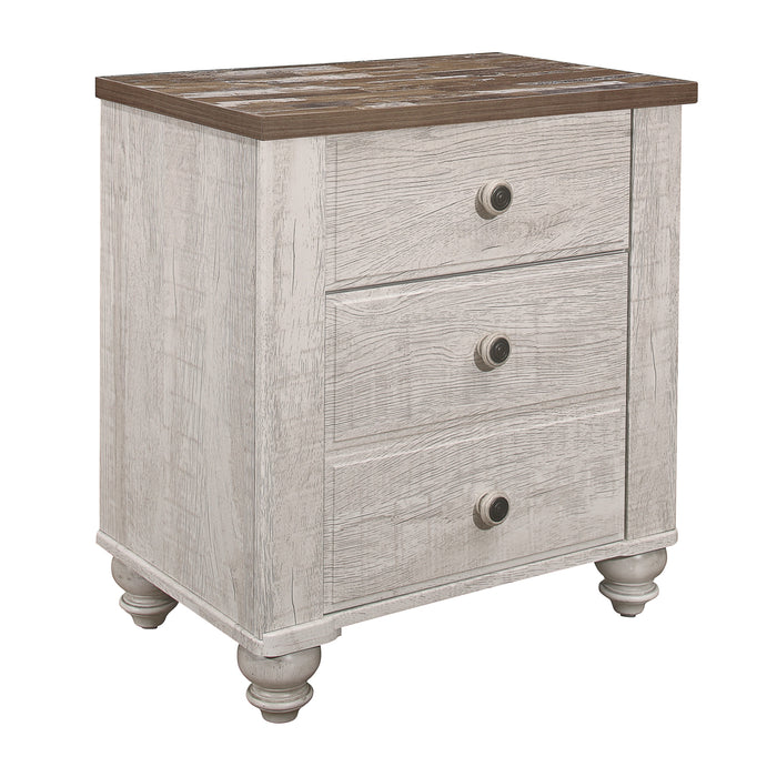 Nashville Nightstand in Brown/White - 1903-4