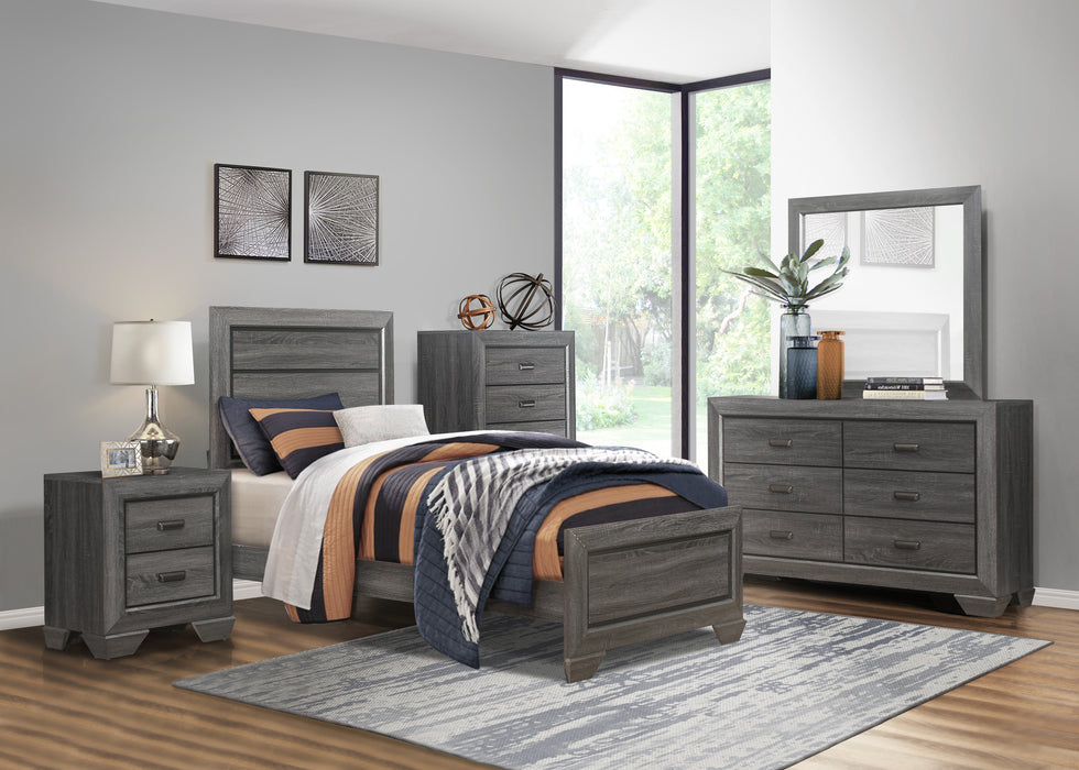 Beechnut Twin Bed in Gray - 1904TGY-1