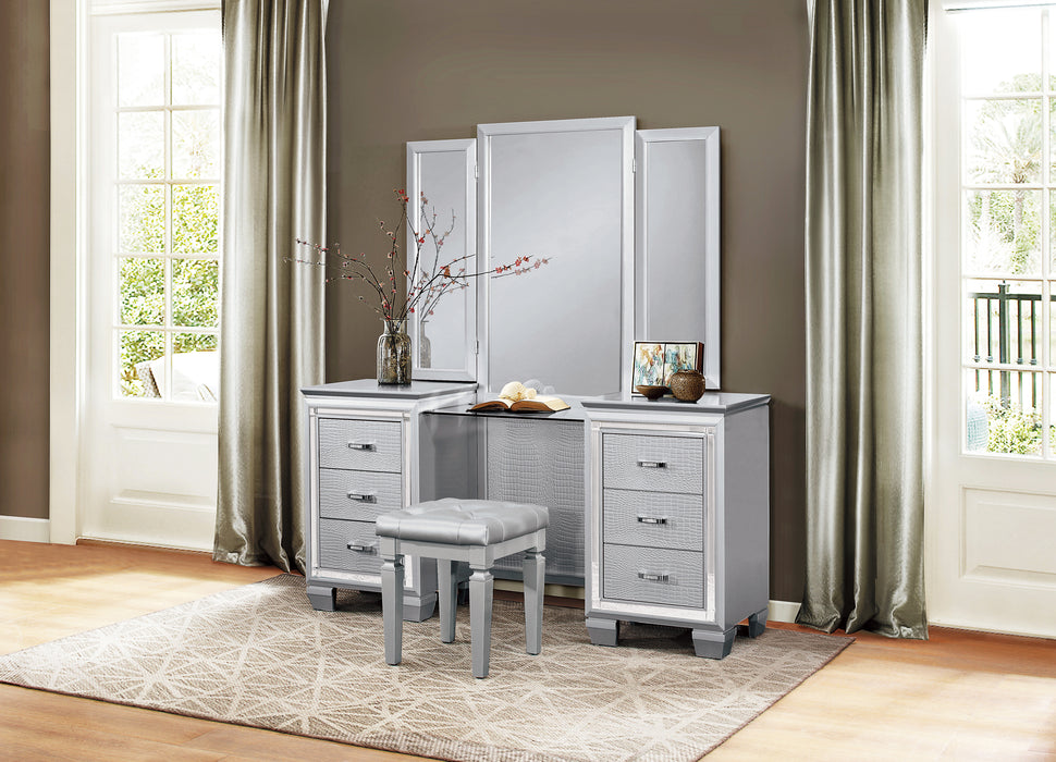 Allura (3)Vanity Dresser with Mirror in Transparent/Gold/Silver/Champagne - 1916-15*