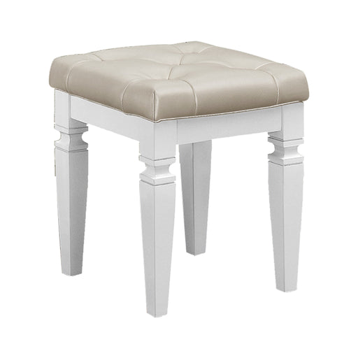 Allura Vanity Stool in White/Transparent - 1916W-14 image