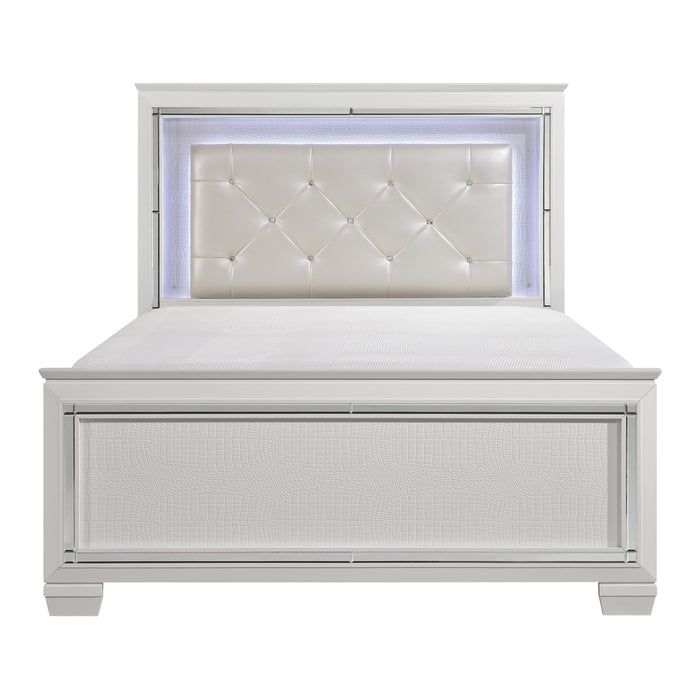 Allura (3)Queen Bed, LED Lighting in White/Transparent - 1916W-1* image