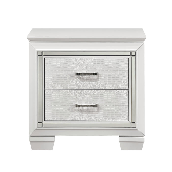 Allura Nightstand, LED Lighting in White/Transparent - 1916W-4 image