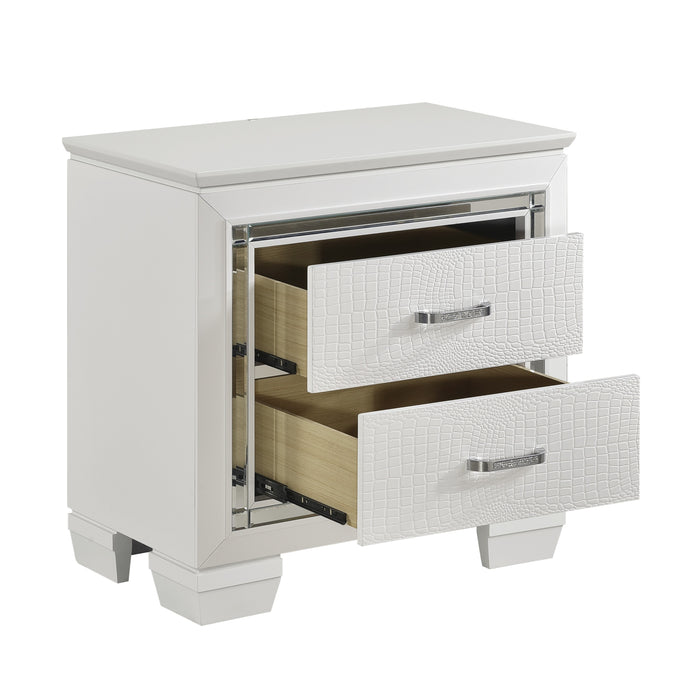 Allura Nightstand, LED Lighting in White/Transparent - 1916W-4