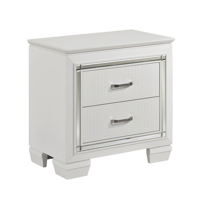 Allura Nightstand, LED Lighting in White/Transparent - 1916W-4