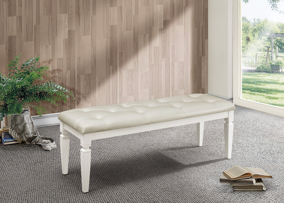 Allura Bench in White/Transparent - 1916W-FBH