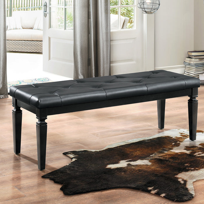 Allura Bed Bench in Transparent/Black - 1916BK-FBH