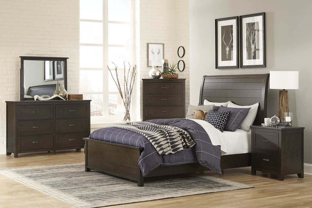 Hebron Eastern King Sleigh Bed in Cherry - 1923K-1EK