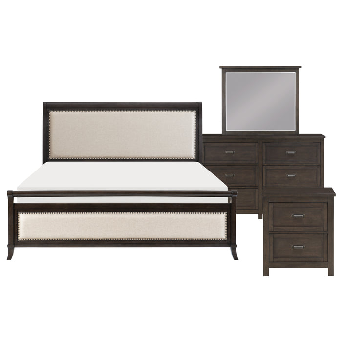 Hebron 4pc Set (QB+NS+DR+MR) in Beige/Cherry - 1923NB-1*4 image