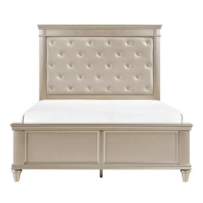 Celandine Queen Bed in Gold/Silver/Champagne - 1928-1 image