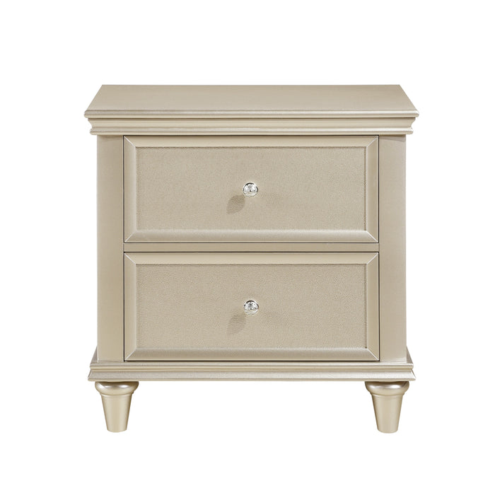 Celandine Nightstand in Gold/Silver/Champagne - 1928-4 image