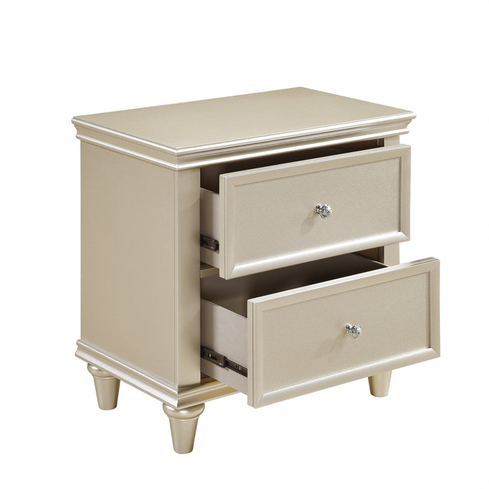 Celandine Nightstand in Gold/Silver/Champagne - 1928-4