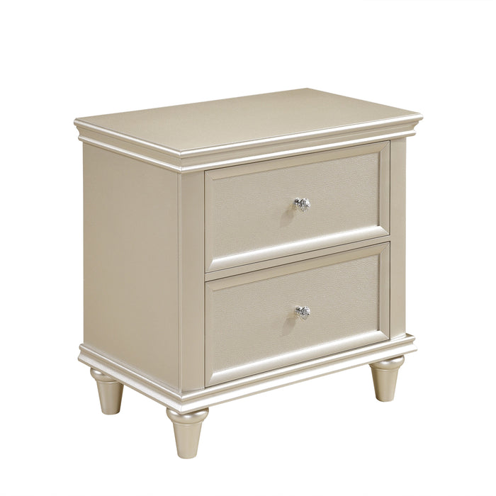 Celandine Nightstand in Gold/Silver/Champagne - 1928-4