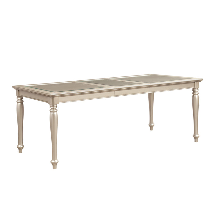 Celandine Dining Table, Glass Insert in Gold/Silver/Champagne - 1928-78NG