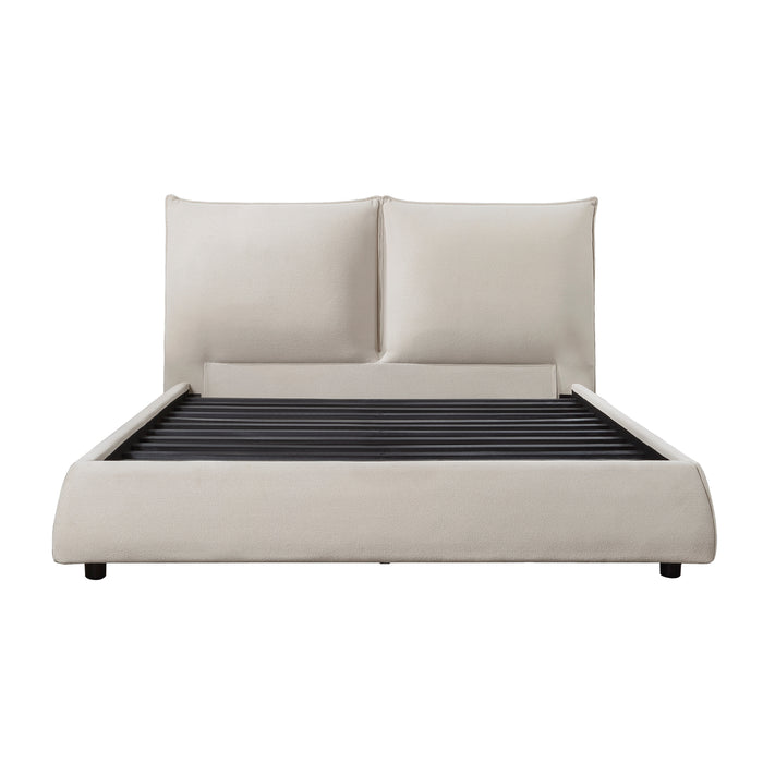 Linna Eastern King Platform Bed in Beige - 1930K-1EK