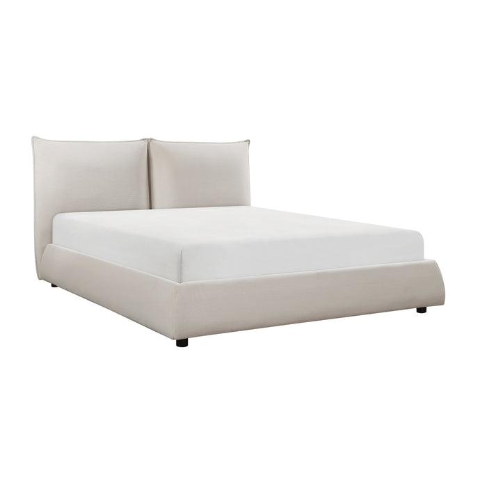 Linna Full Platform Bed in Beige - 1930F-1