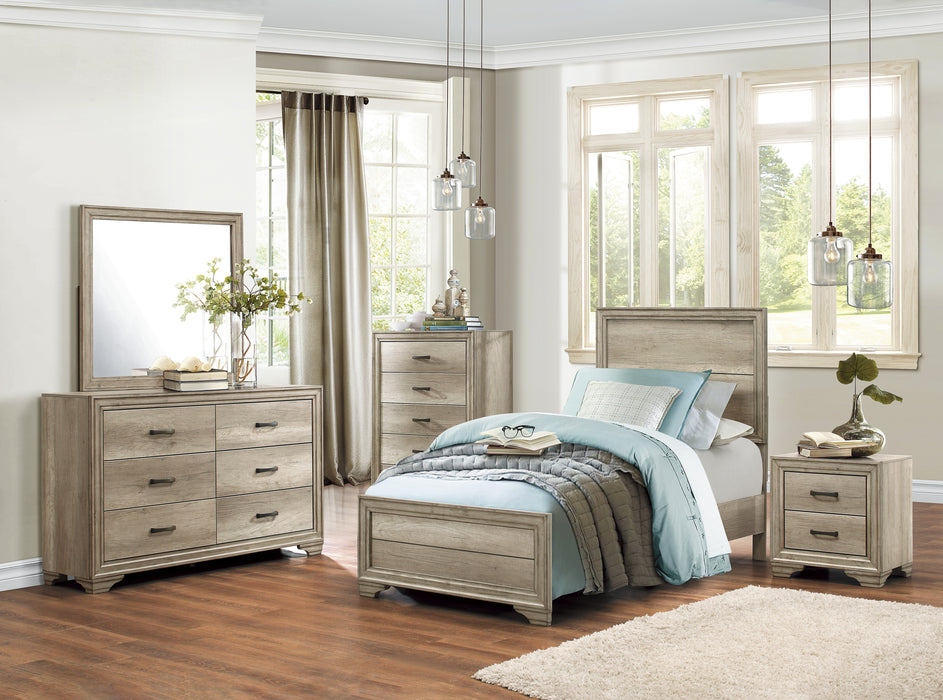 Lonan Twin Bed in Natural - 1955T-1