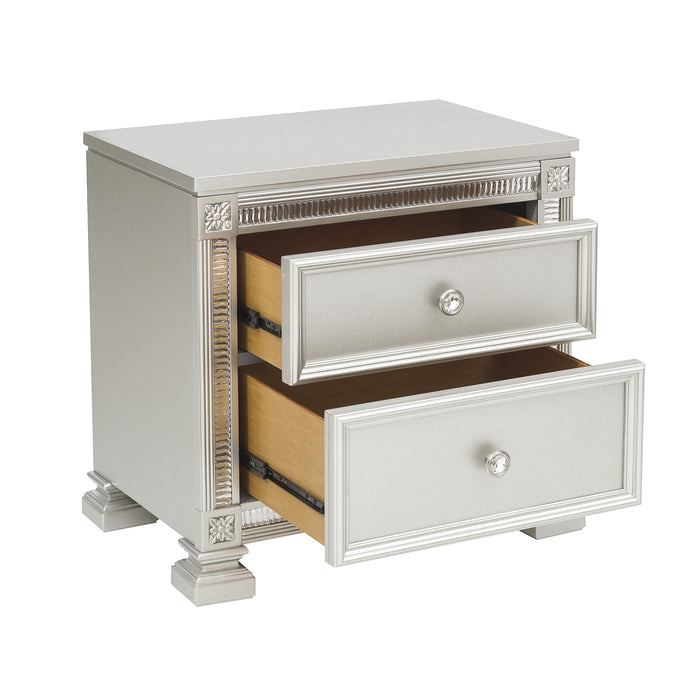 Bevelle Nightstand in Gray/Transparent/Gold/Silver/Champagne - 1958-4