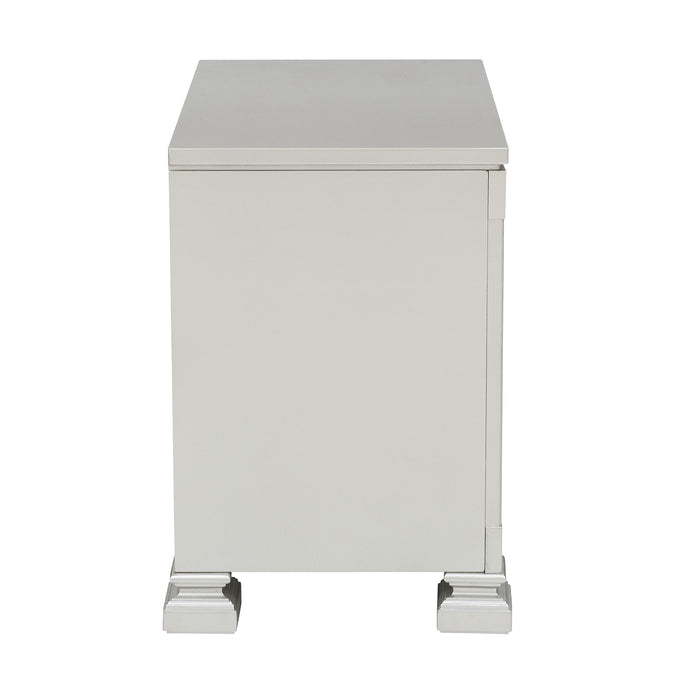 Bevelle Nightstand in Gray/Transparent/Gold/Silver/Champagne - 1958-4