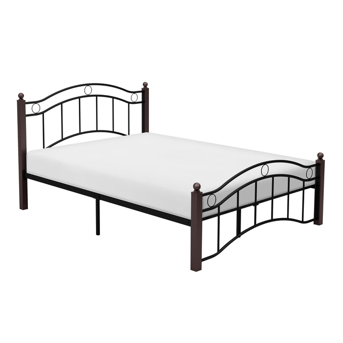 Averny Full Platform Bed in Black/Brown - 2020FBK-1