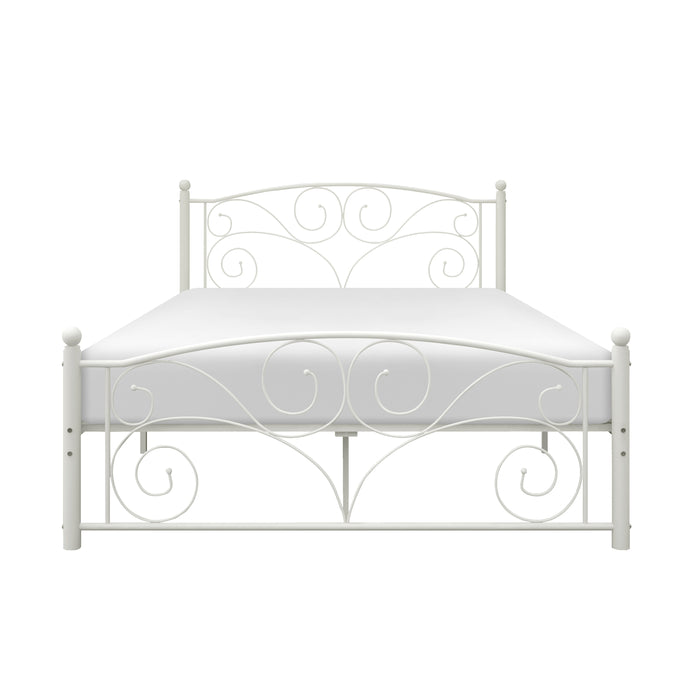 Pallina Full Platform Bed in White - 2021FW-1 image