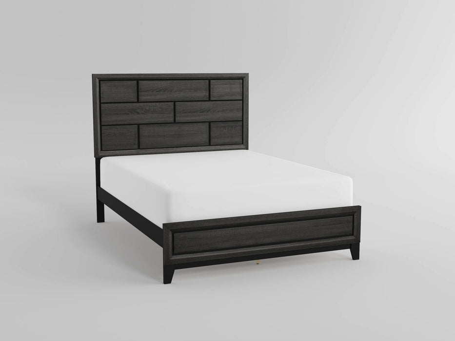 Davi Queen Bed in Gray - 1645-1