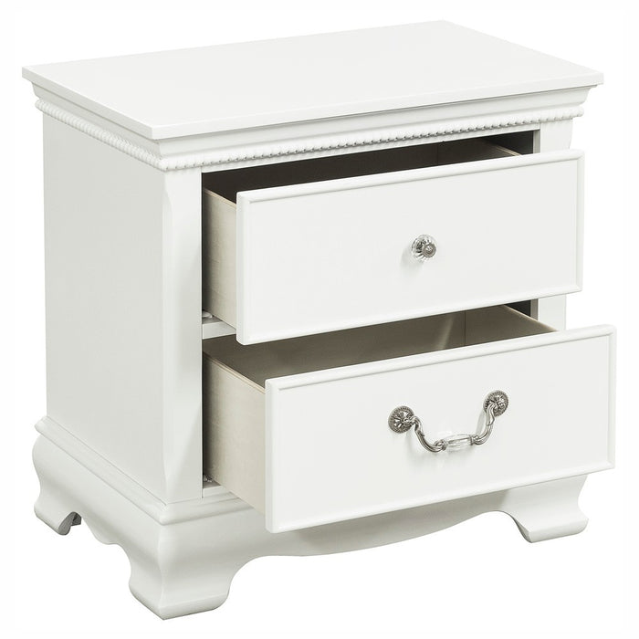 Lucida Nightstand in White - 2039W-4