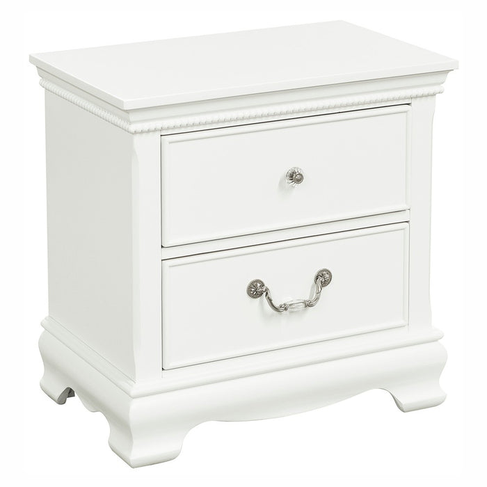 Lucida Nightstand in White - 2039W-4