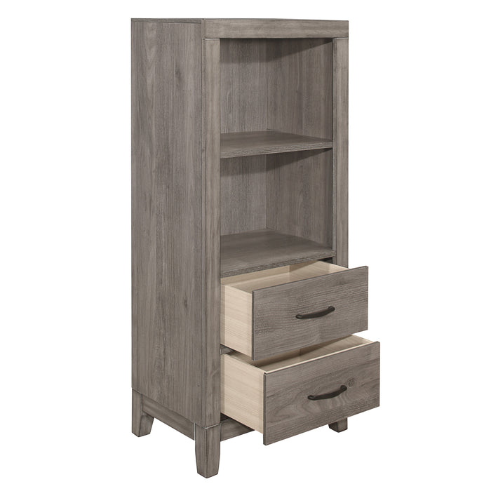 Woodrow Pier/Tower Nightstand in Gray - 2042NB-10