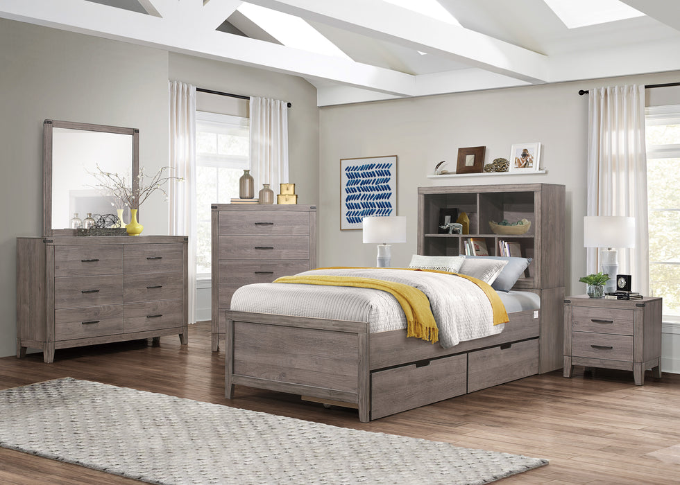 Woodrow Twin Platform Bed in Gray - 2042NBT-1