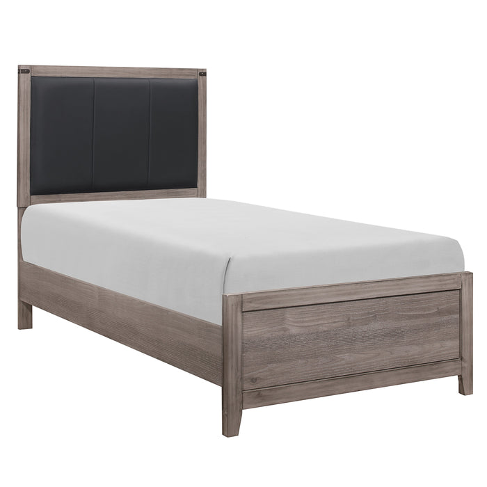 Woodrow Twin Bed in Gray - 2042T-1