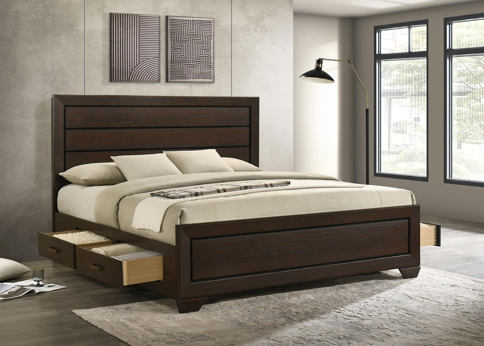 Kauffman Eastern King Storage Bed Dark Cocoa image