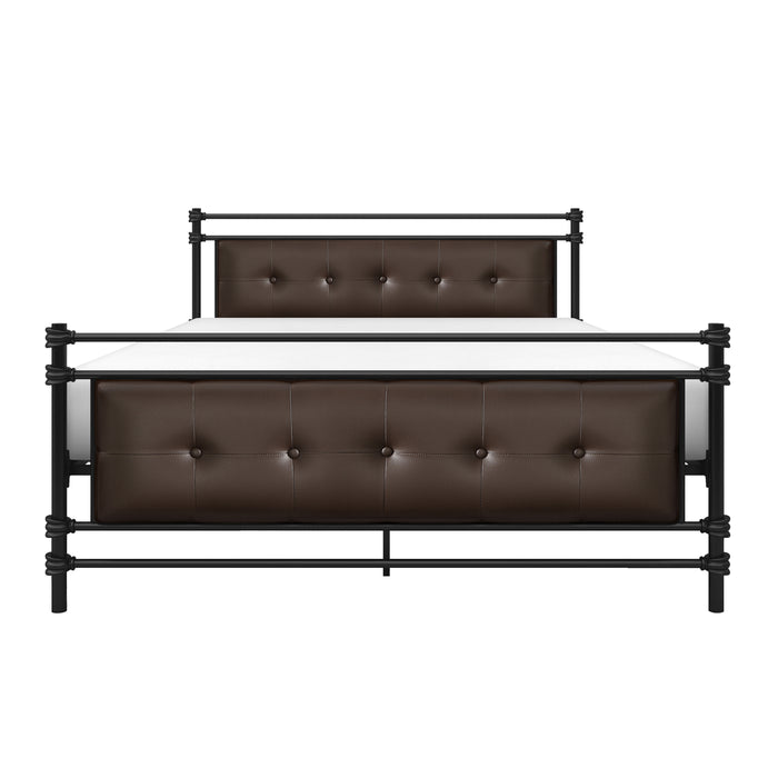 Jayla Full Platform Bed in Brown/Black/Metal - 2050F-1 image