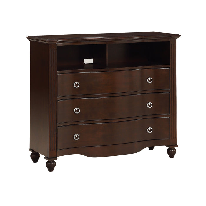 Meghan Media Chest in Cherry/Espresso - 2058C-11