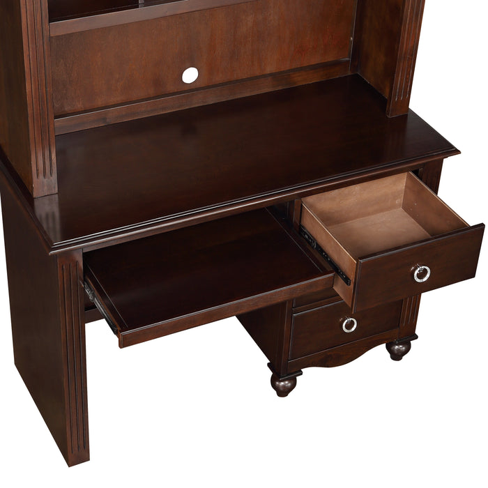 Meghan (2) Writing Desk with Hutch in Cherry/Espresso - 2058C-14*