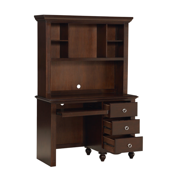 Meghan (2) Writing Desk with Hutch in Cherry/Espresso - 2058C-14*