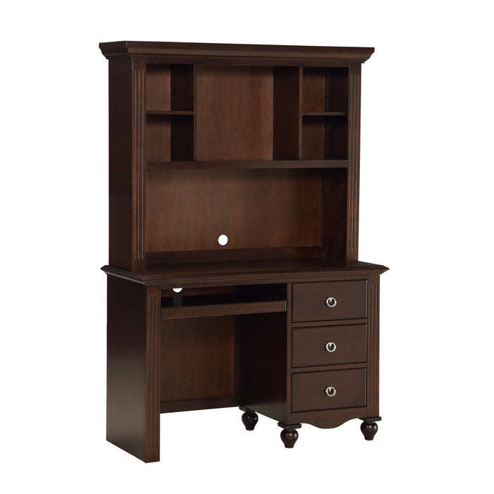 Meghan (2) Writing Desk with Hutch in Cherry/Espresso - 2058C-14*