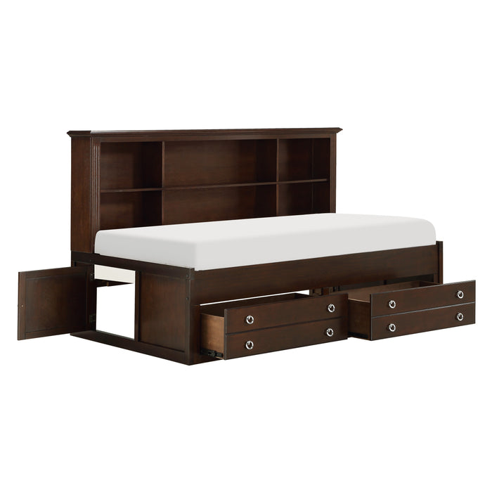 Meghan Twin Lounge Storage Bed in Cherry/Espresso - 2058CPRT-1