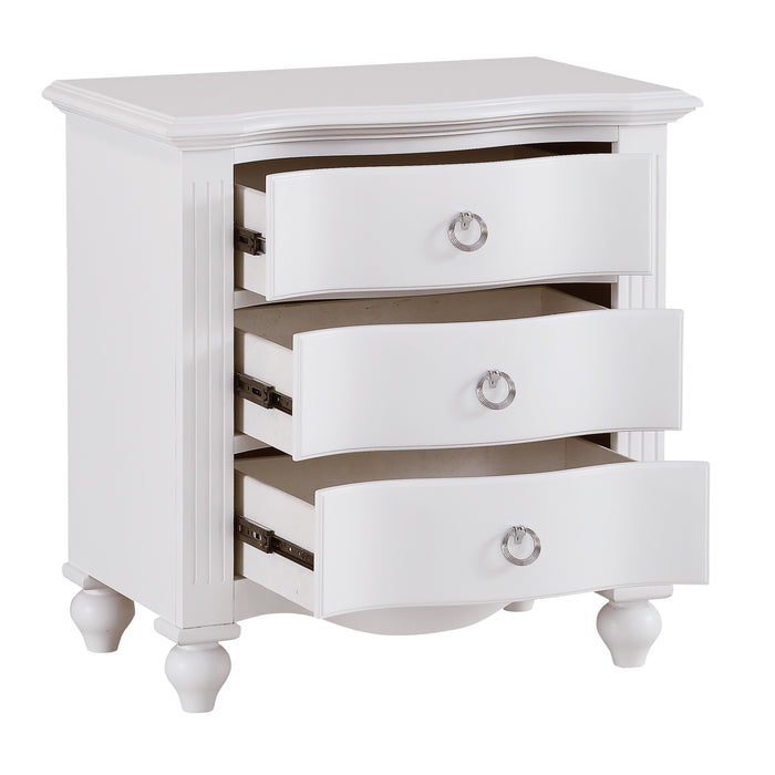 Meghan Nightstand in White - 2058WH-4