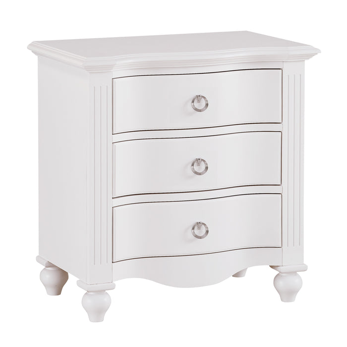 Meghan Nightstand in White - 2058WH-4