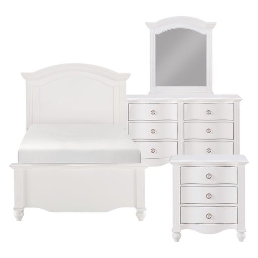 Meghan 4pc Set (TB+NS+DR+MR) in White - 2058WHT-1*4 image