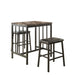 Edgar 3-Piece Pack Counter Height Set in Brown/Black - 5106BK image